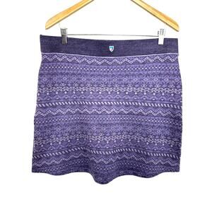 KUHL Adriana Sweater Skirt Wool Blend in Concord Purple Size Large